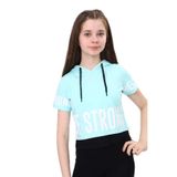 TOONTOY Kız Çocuk Be Strong Baskılı Kapüşonlu Tişört Su Yeşili 8 Yaş, 8 Yaş, 10952-, Su Yeşili, Kız Çocuklar