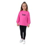 Toontoy Kız Çocuk Beauty Baskılı Taytlı Takım Fuşya 2 YAŞ