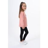 Toontoy Kız Çocuk Beauty Baskılı Taytlı Takım Koyu Pudra 2 YAŞ