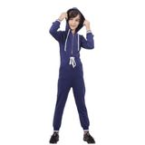 TOONTOY Kız Çocuk Beli Bağçıklı Kapşonlu Tulum 12 Yaş, 12 Yaş, Beli Bağçıklı Kapşonlu Tulum, Lacivert, Üniseks