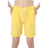 Toontoy Kız Çocuk Beli Lastikli Cepli Şort Sarı 8-9 YAŞ