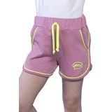 Toontoy Kız Çocuk Beli Lastikli İki Yanı Cepli Nakışlı Şort Gül Kurusu 4 YAŞ