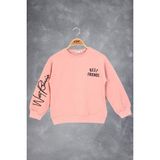 Toontoy Kız Çocuk Best Frıends Baskılı Sweatshirt Somon 8 YAŞ