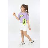 TOONTOY Kız Çocuk Better Baskılı Tişört 6-7 Yaş, 6-7 Yaş, 22145, Lila, Kız çocuk