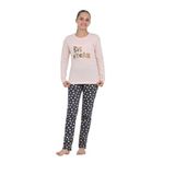 TOONTOY Kız Çocuk Big Dream Baskılı Pijama Takım, 8-9 Yaş, 24895, Pudra, kız-çocuk