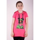 Toontoy Kız Çocuk Billie Eilish Baskılı Kapüşonlu Tişört - Fuşya - 10 Yaş
