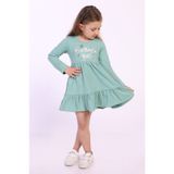 Toontoy Kız Çocuk Birthday Girl Baskılı Elbise