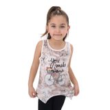 Toontoy Kız Çocuk Bisiklet Baskılı Atlet Ekru 7 YAŞ