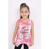 Toontoy Kız Çocuk Bisiklet Baskılı Atlet Fuşya 6 YAŞ