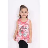 Toontoy Kız Çocuk Bisiklet Baskılı Atlet Nar Çiçeği 6 YAŞ