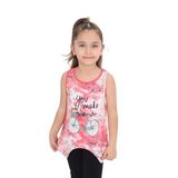 Toontoy Kız Çocuk Bisiklet Baskılı Atlet Nar Çiçeği 7 YAŞ