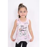 Toontoy Kız Çocuk Bisiklet Baskılı Atlet Pembe 6 YAŞ