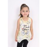 Toontoy Kız Çocuk Bisiklet Baskılı Atlet Sarı 6 YAŞ