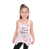 Toontoy Kız Çocuk Bisiklet Baskılı Atlet Somon 5 YAŞ