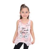 Toontoy Kız Çocuk Bisiklet Baskılı Atlet Somon 6 YAŞ