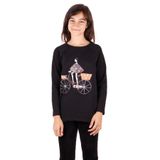 TOONTOY Kız Çocuk Bisiklet Baskılı Tişört 8 Yaş, 8 Yaş, 16200-, Siyah, Kız Çocuklar