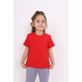 Toontoy Kız Çocuk Bisiklet Yaka Kısa Kollu Tişört - Kırmızı - 4