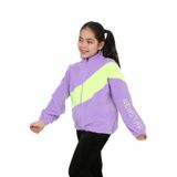 Toontoy Kız Çocuk Blok Renkli Polar Hırka Lila 13-14 YAŞ