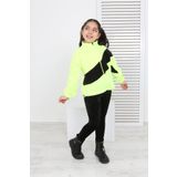Toontoy Kız Çocuk Blok Renkli Polar Hırka Sarı 8-9 YAŞ