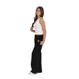 TOONTOY Kız Çocuk Bol Paça Baskılı Eşofman Alt, Siyah, 6-7 Yaş
