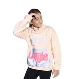 Toontoy Kız Çocuk Bol Yaka Reklektörlü Kanguru Cepli Sweatshirt Bej 6-7 YAŞ