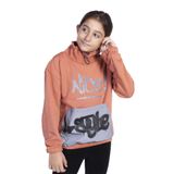 Toontoy Kız Çocuk Bol Yaka Reklektörlü Kanguru Cepli Sweatshirt Kiremit 6-7 YAŞ