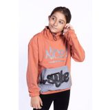 Toontoy Kız Çocuk Bol Yaka Reklektörlü Kanguru Cepli Sweatshirt Kiremit 8-9 YAŞ