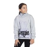 Toontoy Kız Çocuk Bol Yaka Reklektörlü Kanguru Cepli Sweatshirt Yeşil 8-9 YAŞ