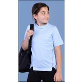 Toontoy Kız Çocuk Boncuk İşlemeli Okul Tişört Mavi 10-11 YAŞ