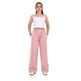 TOONTOY Kız Çocuk Boydan Şeritli Eşofman Alt, Açık Pembe, 14-15 Yaş