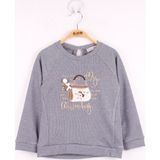Toontoy Kız Çocuk Çanta Nakışlı Sweatshirt - 2 Yaş - Antrasit