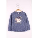 Toontoy Kız Çocuk Çanta Nakışlı Sweatshirt - 2 Yaş - Lacivert