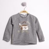 Toontoy Kız Çocuk Çanta Nakışlı Sweatshirt