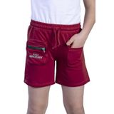 Toontoy Kız Çocuk Cebi Fermuar Kapatmalı Nakışlı Şort Bordo 13-14 YAŞ