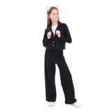 Toontoy Kız Çocuk Ceketli Takım Siyah 8-9 YAŞ