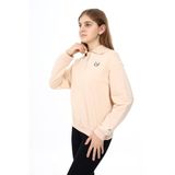 Toontoy Kız Çocuk Çelenk Tnty Baskılı Sweatshirt Bej 6-7 YAŞ