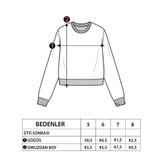 Toontoy Kız Çocuk Cep Detaylı Baskılı Sweatshirt - 5 Yaş - Lila
