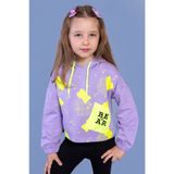 Toontoy Kız Çocuk Cep Detaylı Baskılı Sweatshirt