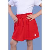 Toontoy Kız Çocuk Cep Detaylı Papatya Nakışlı Etek Kırmızı 6 YAŞ