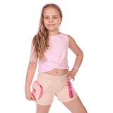 TOONTOY Kız Çocuk Cep No Drama Please Baskılı Şort 8-9 Yaş, 8-9 Yaş, 22085, Bej, Kız çocuk