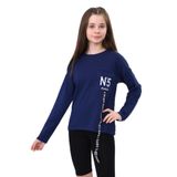 TOONTOY Kız Çocuk Cep Üstü Baskılı Sweatshirt Antrasit Melanj, 12054-