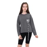 TOONTOY Kız Çocuk Cep Üstü Baskılı Sweatshirt Antrasit Melanj, 14 Yaş, 12054-, Antrasit Melanj, kız-çocuk