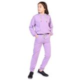 TOONTOY Kız Çocuk Cepli Armalı Eşofman Takım, 6-7 Yaş, 6-7 Yaş, 22136, Lila, kız-çocuk