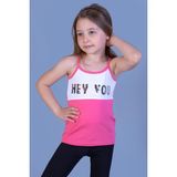 Toontoy Kız Çocuk Çevirmeli Pullu Atlet - 6 Yaş - Fuşya