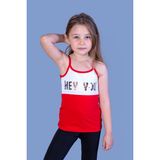 Toontoy Kız Çocuk Çevirmeli Pullu Atlet - 6 Yaş - Kırmızı