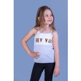 Toontoy Kız Çocuk Çevirmeli Pullu Hey You Baskılı Atlet Gri Melanj 5 YAŞ