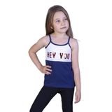 Toontoy Kız Çocuk Çevirmeli Pullu Hey You Baskılı Atlet Lacivert 4 YAŞ