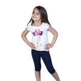 Toontoy Kız Çocuk Çevirmeli Pullu Takım Ekru 3 YAŞ