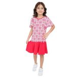 Toontoy Kız Çocuk Çiçek Baskılı Elbise Koyu Fuşya 5 YAŞ