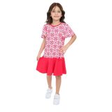 Toontoy Kız Çocuk Çiçek Baskılı Elbise Koyu Fuşya 6 YAŞ